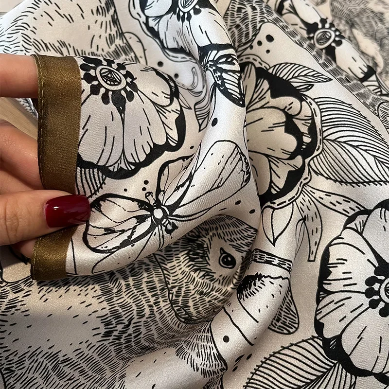 100% cuadrado de seda para muj - Shawl Wrap Winter reseña y precio