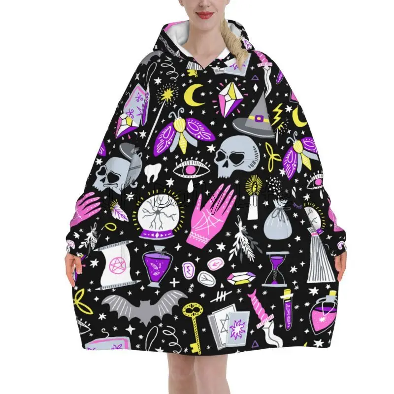 Manta gótica mágica Witchy de  - Sherpa Hoodie Fleece reseña y precio