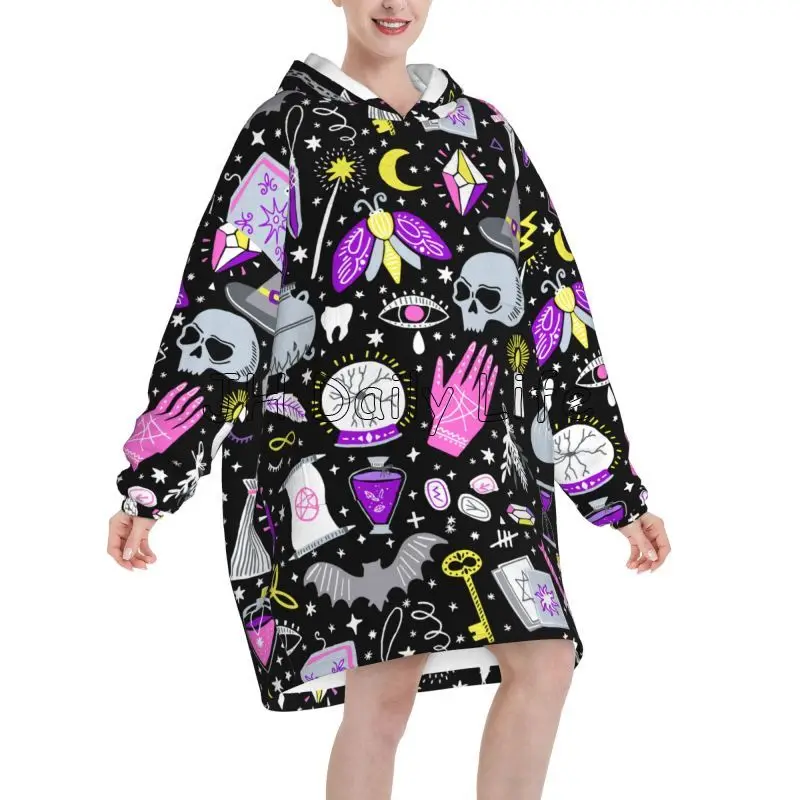 Manta gótica mágica Witchy de  - Sherpa Hoodie Fleece reseña y precio
