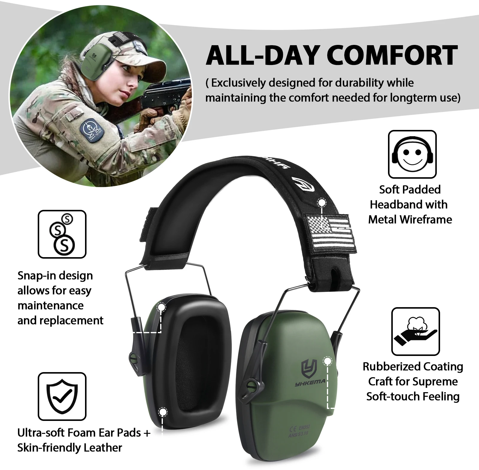 Orejera táctica pasiva para di - Earmuffs Foldable reseña y precio