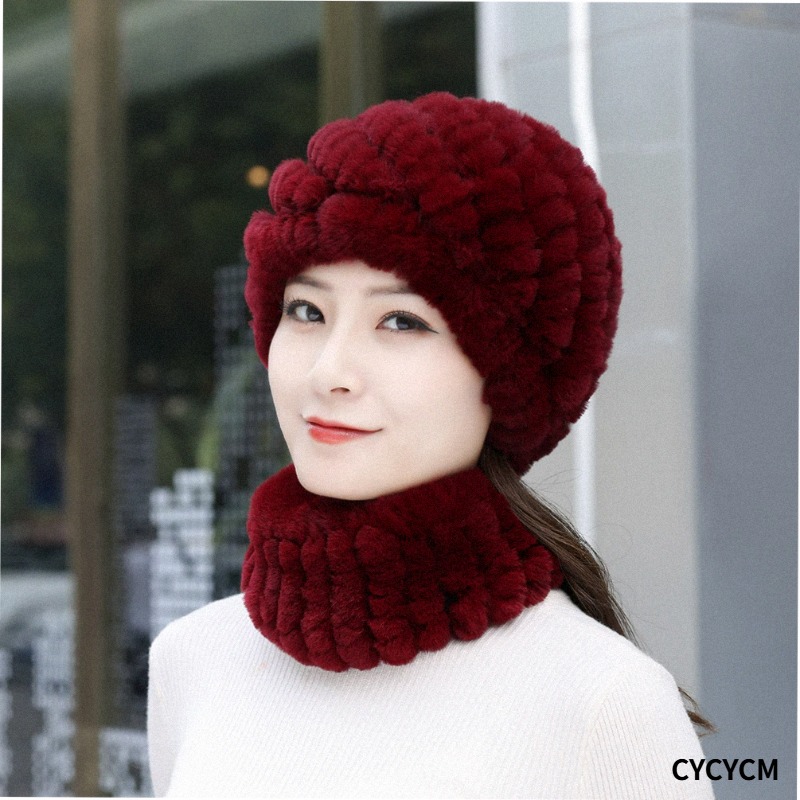 Conjunto de Gorro y Bufanda de - Knit Beanie Hat Warm reseña y precio